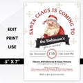 Santa Christmas party invitation editable